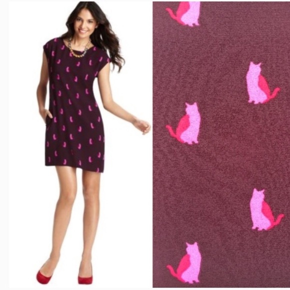 Cats!!! LOFT dress sz XS - Picture 2 of 4